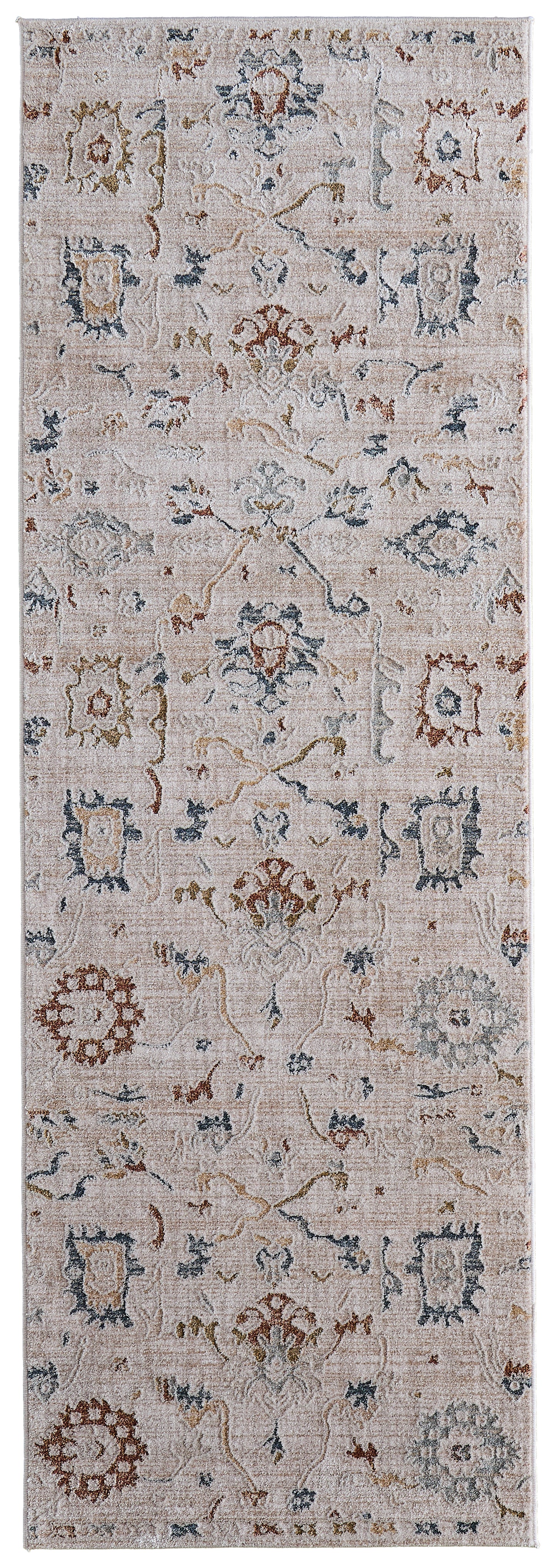 Pasha Transitional/Bohemian & Eclectic/Cottage Floral & Botanical/Distressed/Abstract Ivory/Blue/Gold - Feizy Rug