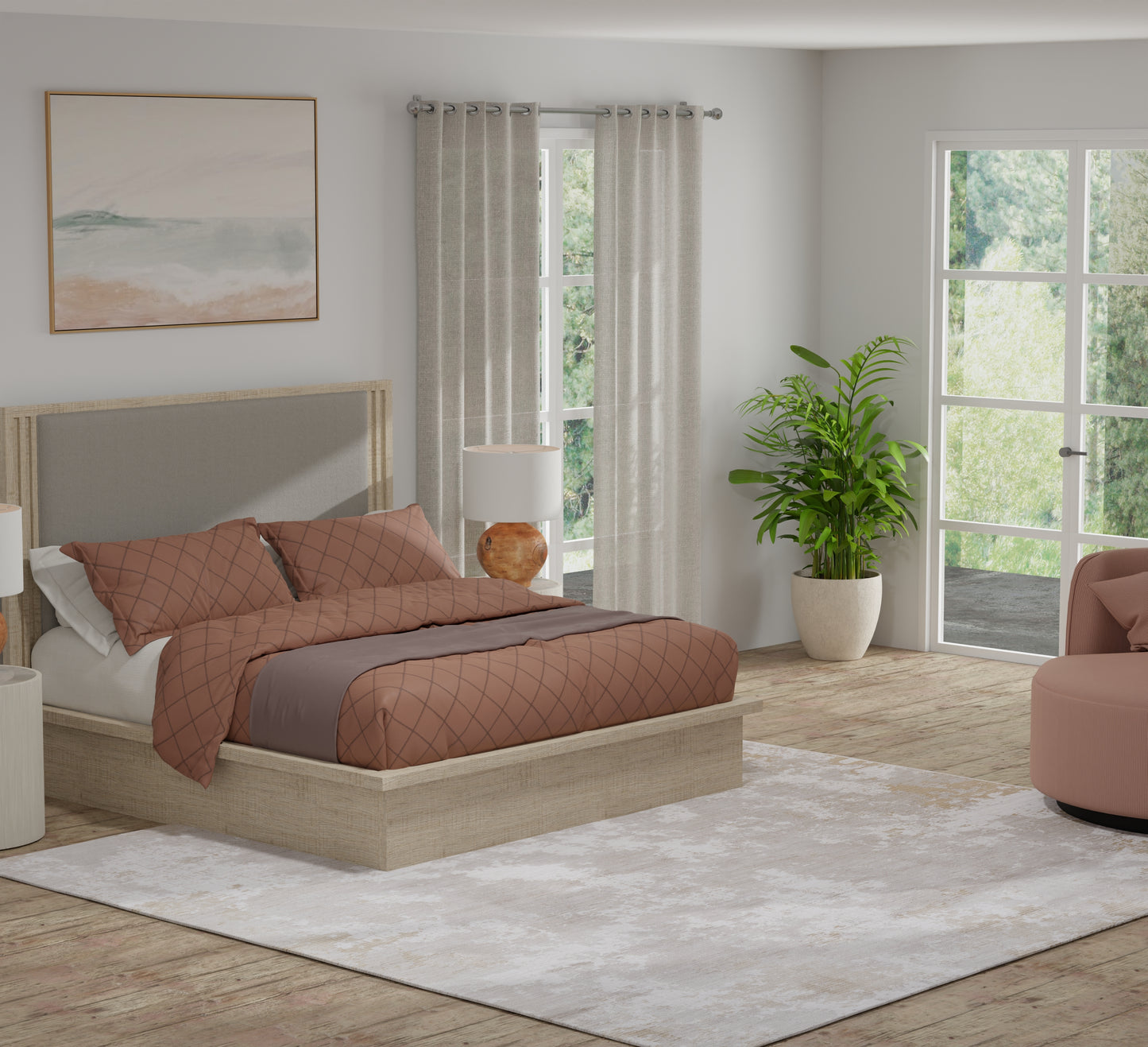 Sonora Modern/Bohemian & Eclectic Gray/Ivory/Brown Area Rug