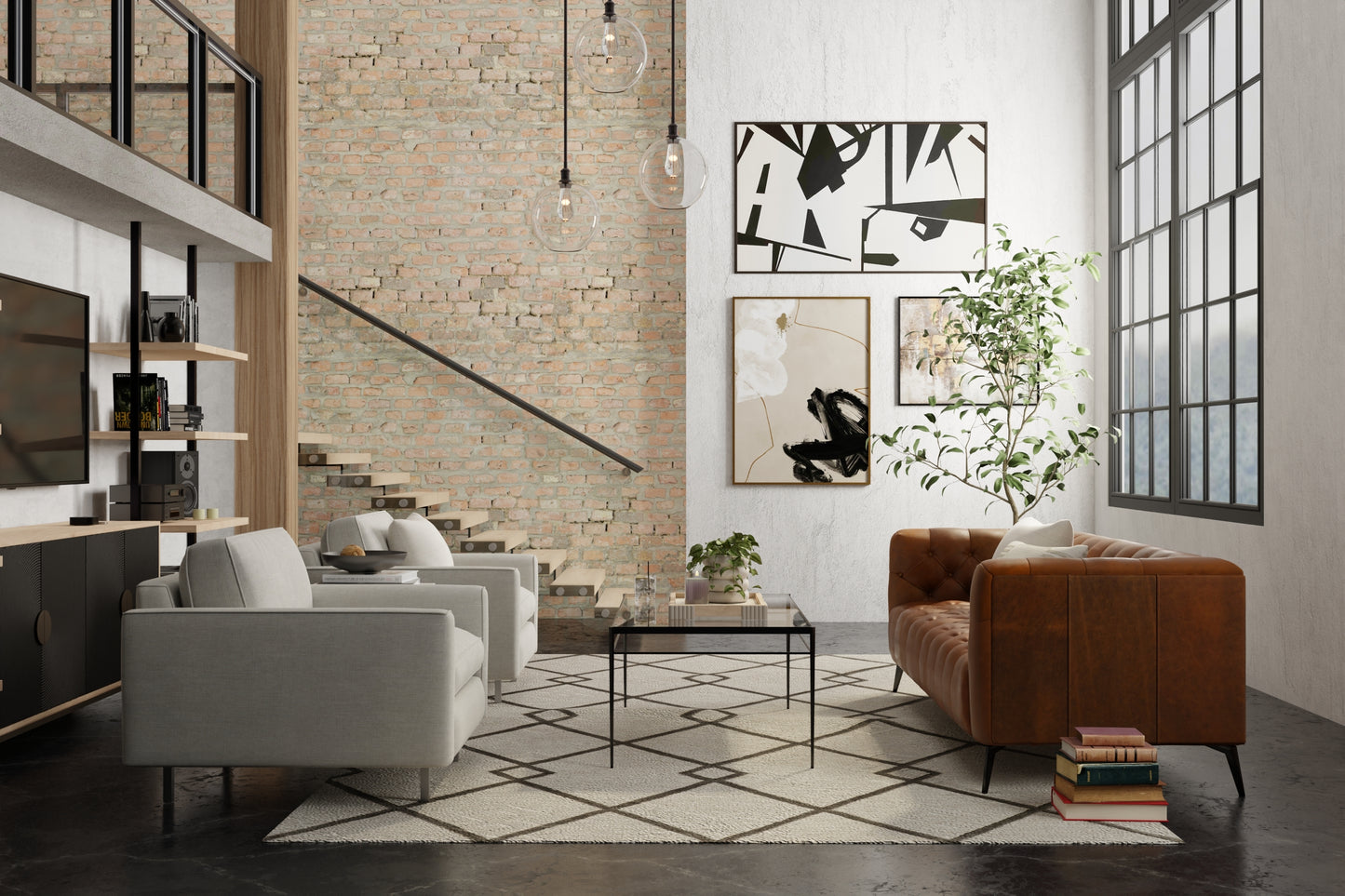 Kimball Transitional/Casual Trellis & Lattice/Argyle/Diamond Ivory/Gray/Tan - Feizy Rug