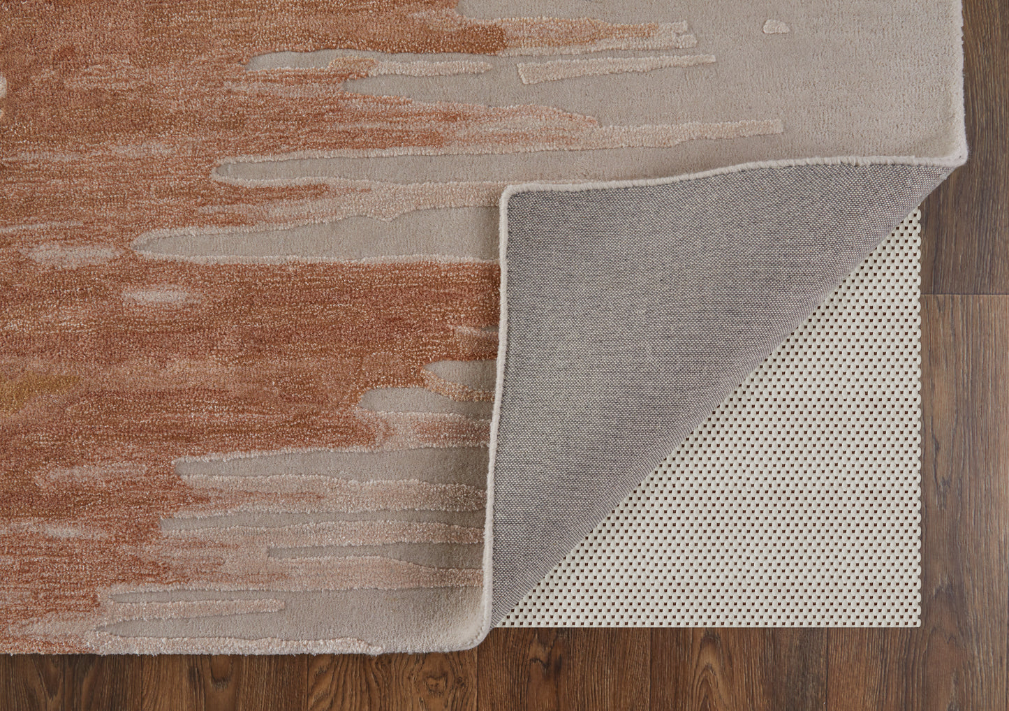 Anya Transitional/Industrial/Casual Abstract/Watercolor Red/Brown/Orange - Feizy Rug