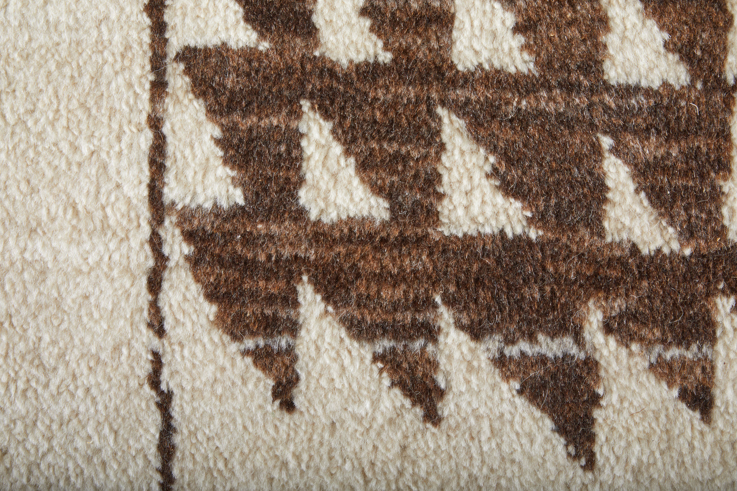 Agape Modern/Bohemian & Eclectic Abstract/Geometric Ivory/Brown - Feizy Rug