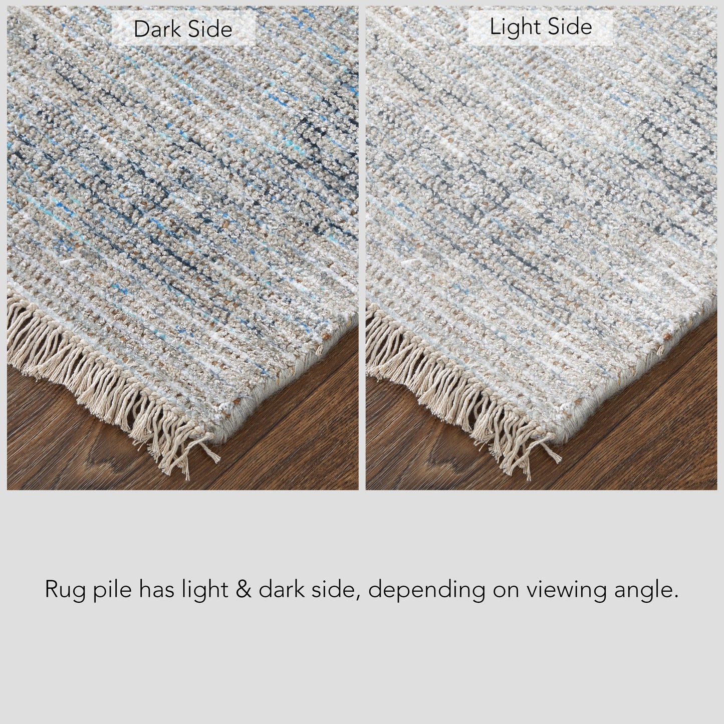 Caldwell Transitional/Bohemian & Eclectic/Casual Distressed/Bordered Gray/Blue/Taupe - Feizy Rug
