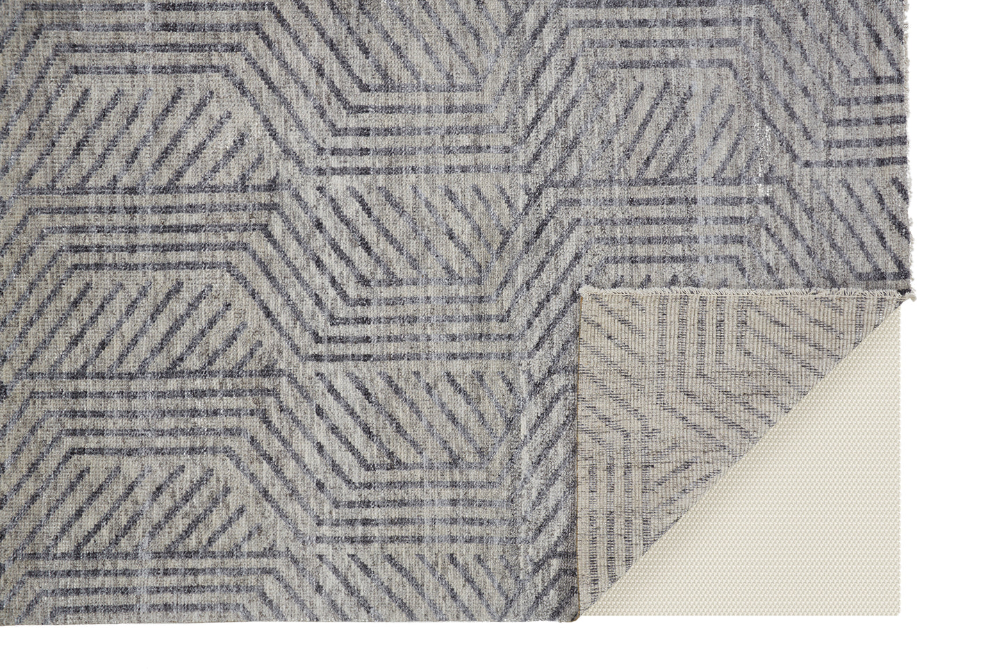 Vivien Modern/Classic/Casual Geometric/Abstract Gray/Tan - Feizy Rug