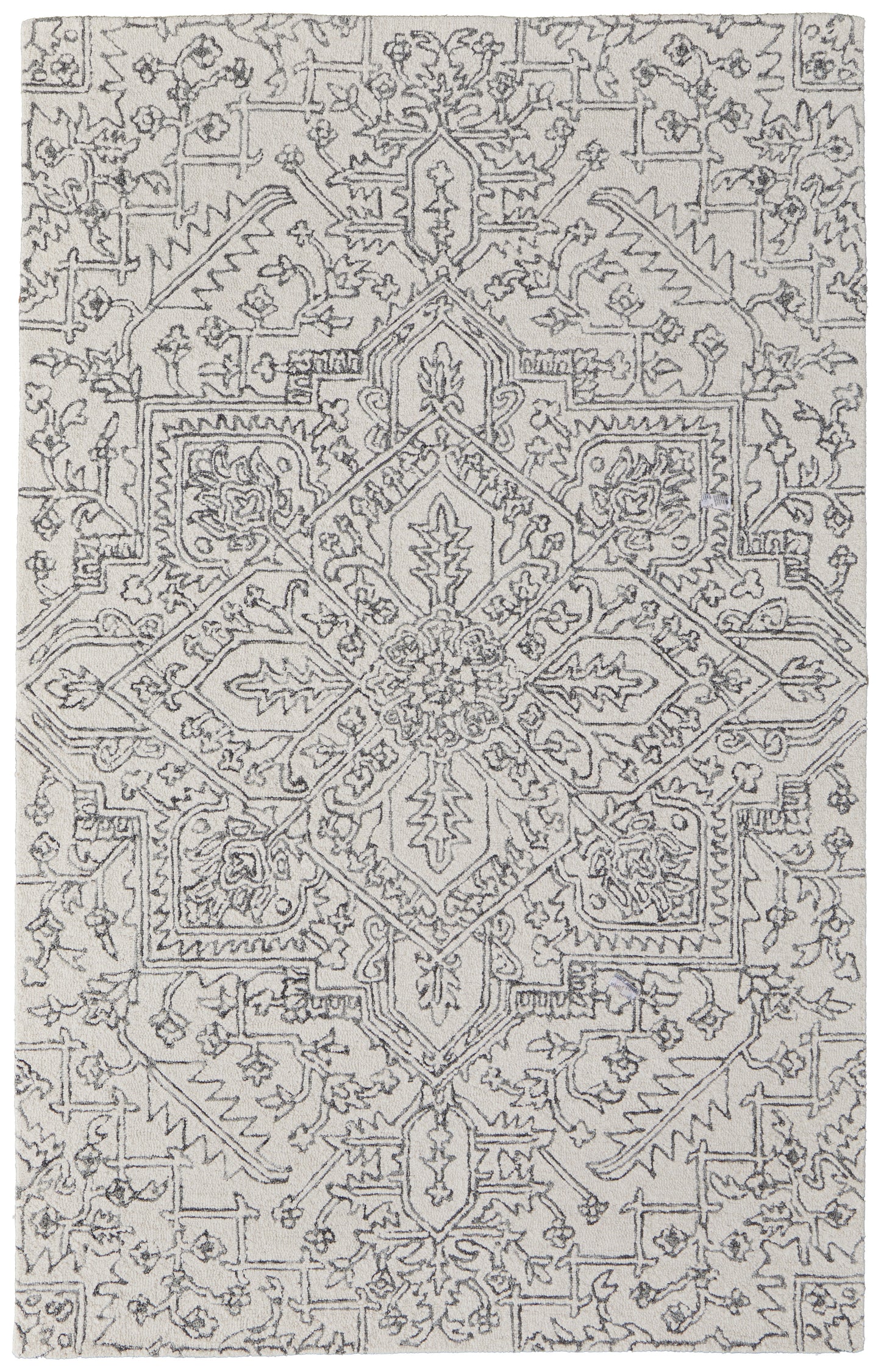 Belfort Transitional/Vintage/Classic White/Gray Area Rug