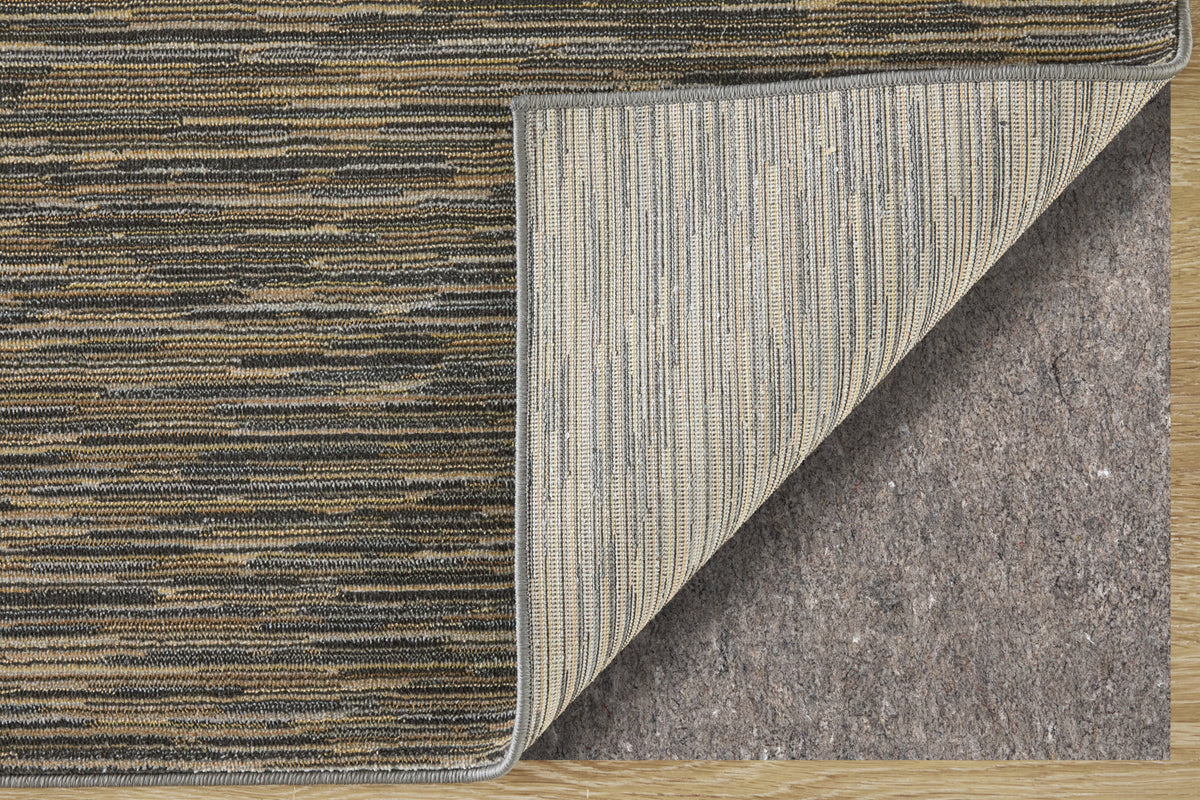 Priestley Modern Solid/Stripes Taupe - Feizy Rug