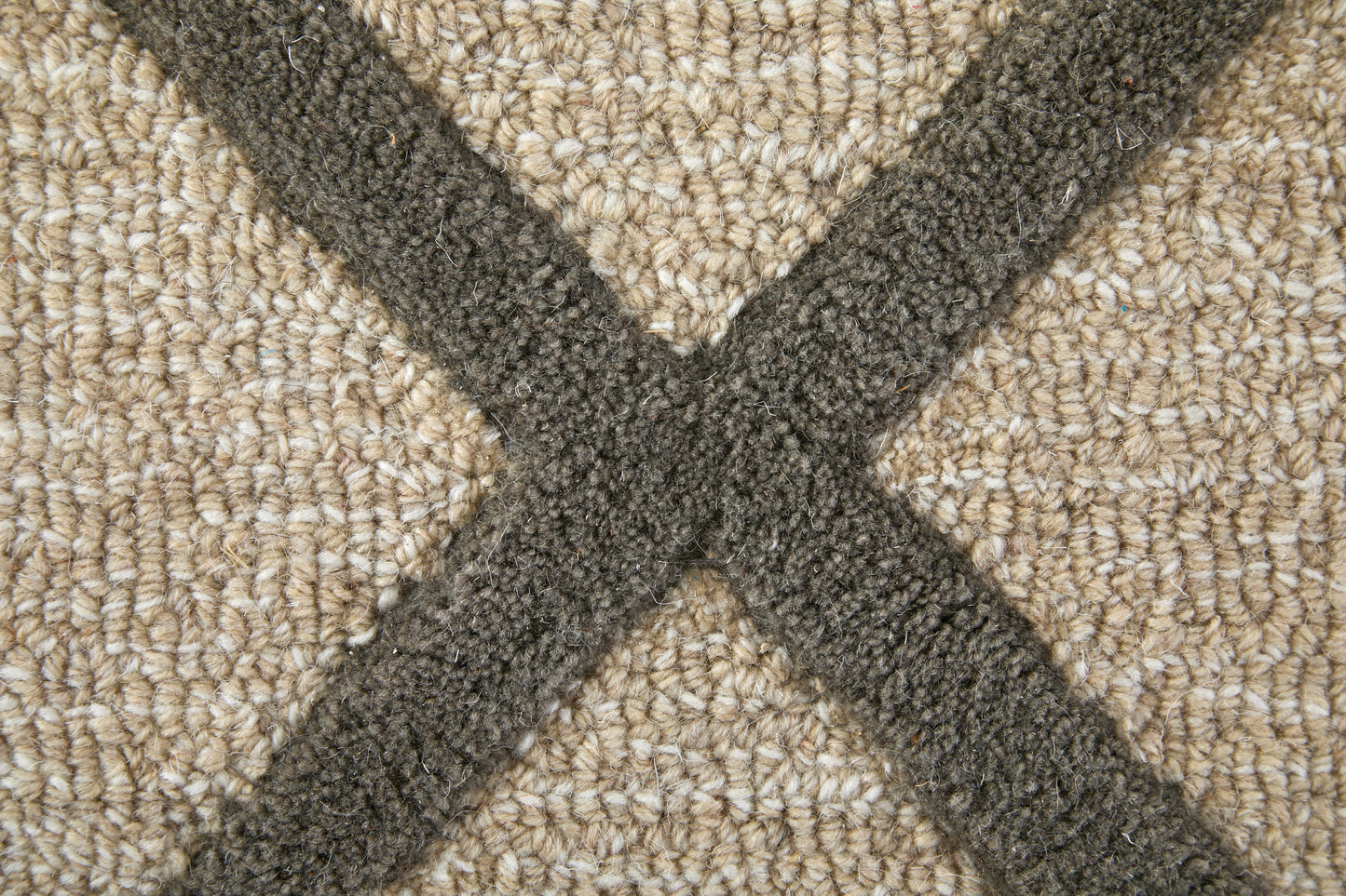 Kimball Transitional/Casual Trellis & Lattice/Argyle/Diamond Ivory/Gray/Tan - Feizy Rug