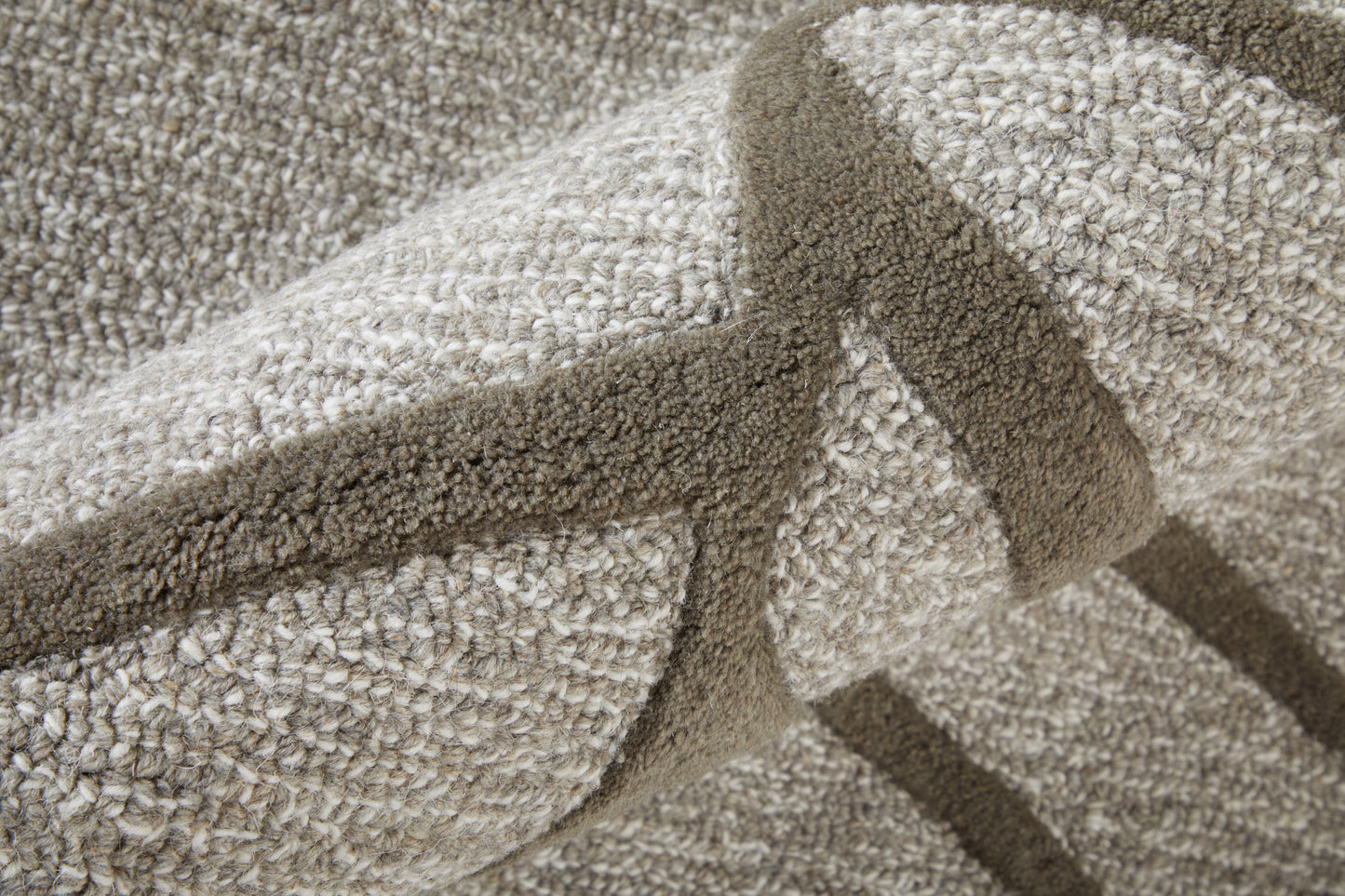 Kimball Transitional/Industrial Abstract/Geometric Gray/Taupe/Ivory - Feizy Rug