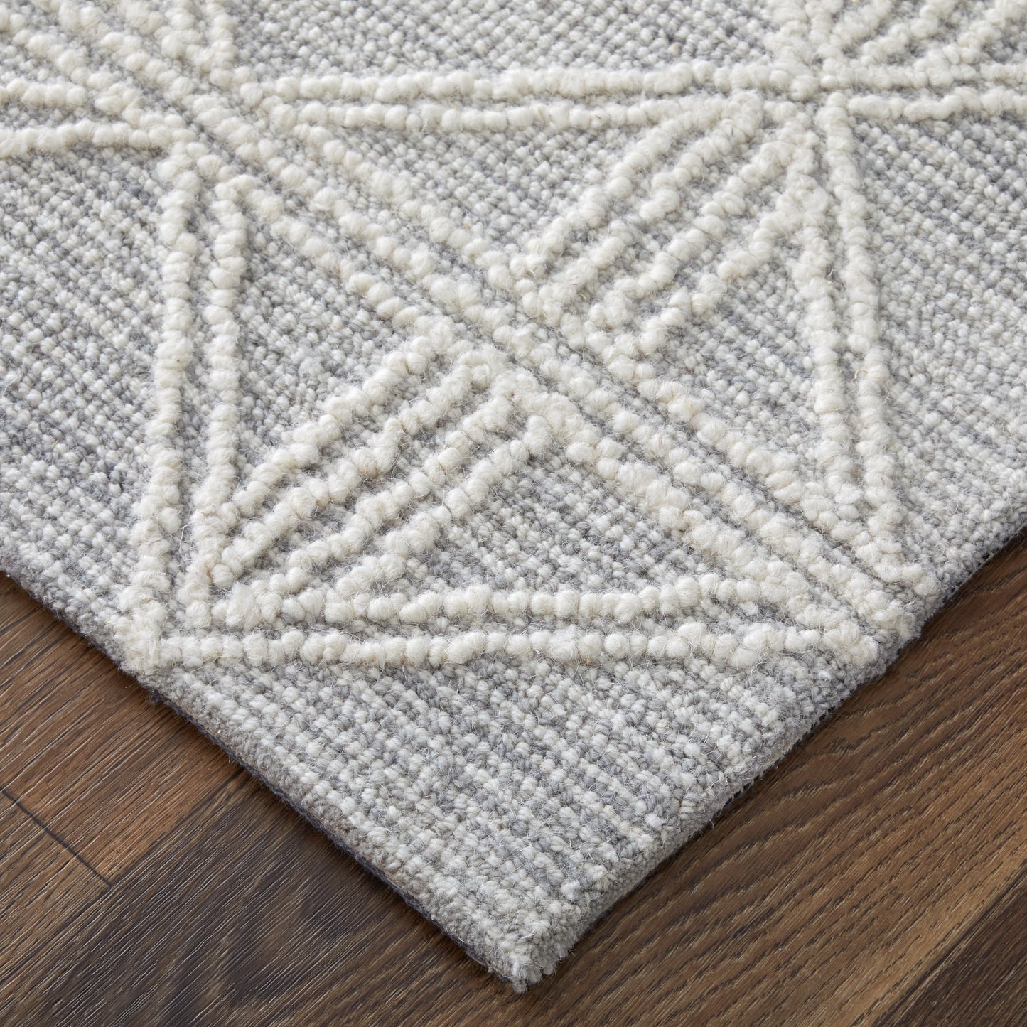 Corwin Modern/Global Geometric/Diamond Gray/Ivory - Feizy Rug