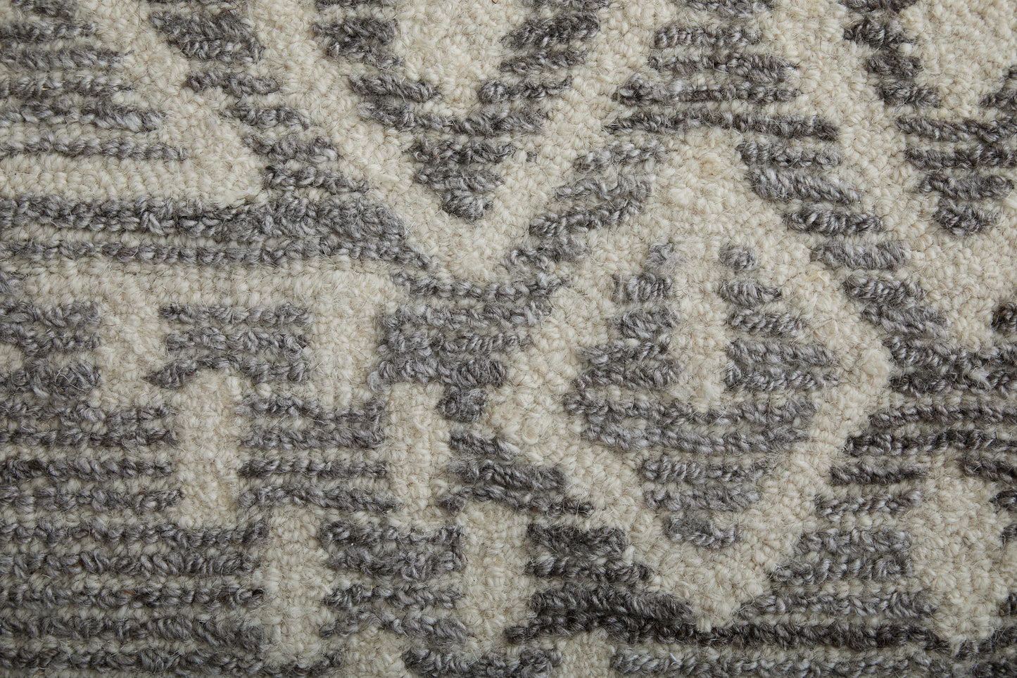 Asher Transitional/Bohemian & Eclectic/Global Distressed/Abstract/Moroccan Gray/White - Feizy Rug