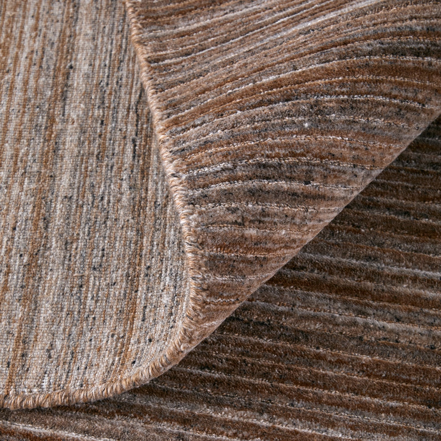 Lakewood Modern/Casual Solid/Distressed/Stripes Brown/Black/Gray - Feizy Rug