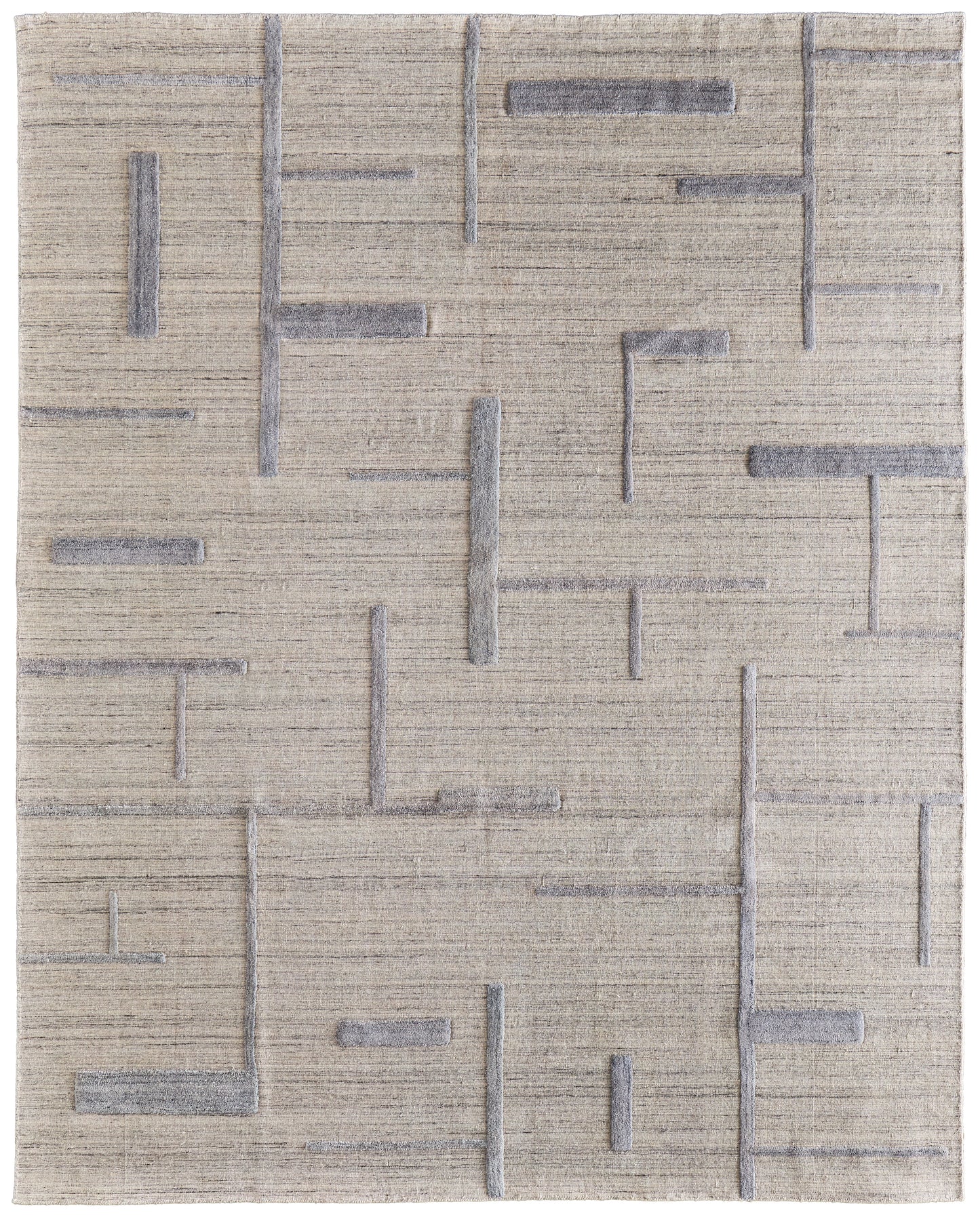 Longridge Modern/Casual/Scandinavian Geometric Ivory/Blue - Feizy Rug