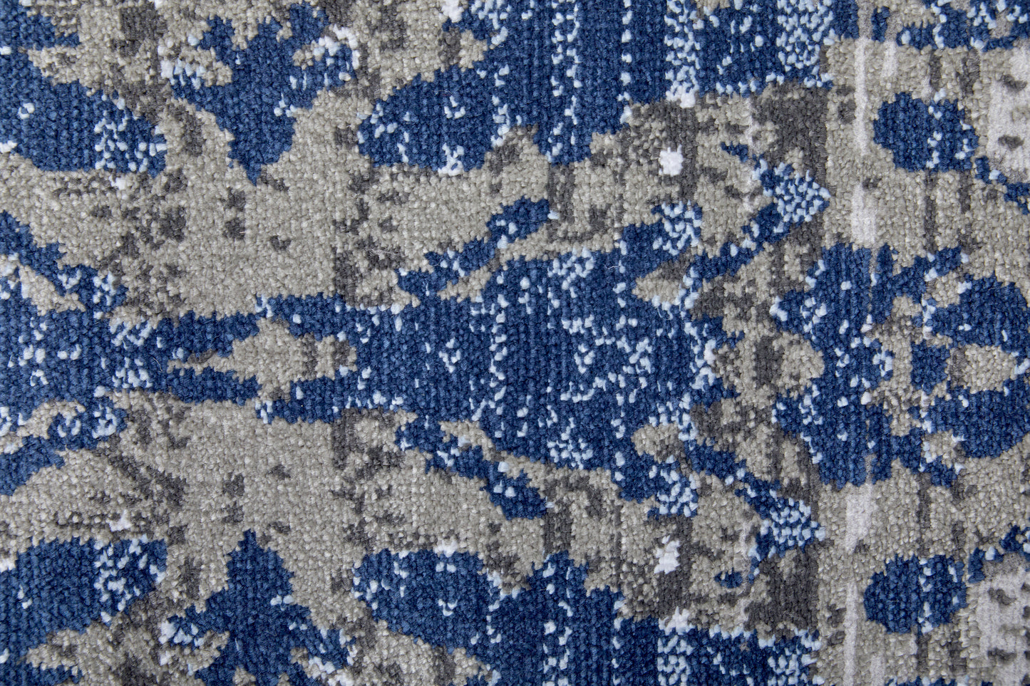 Gaspar Modern/Bohemian & Eclectic/Rustic Damask/Distressed Blue/Gray/Taupe - Feizy Rug
