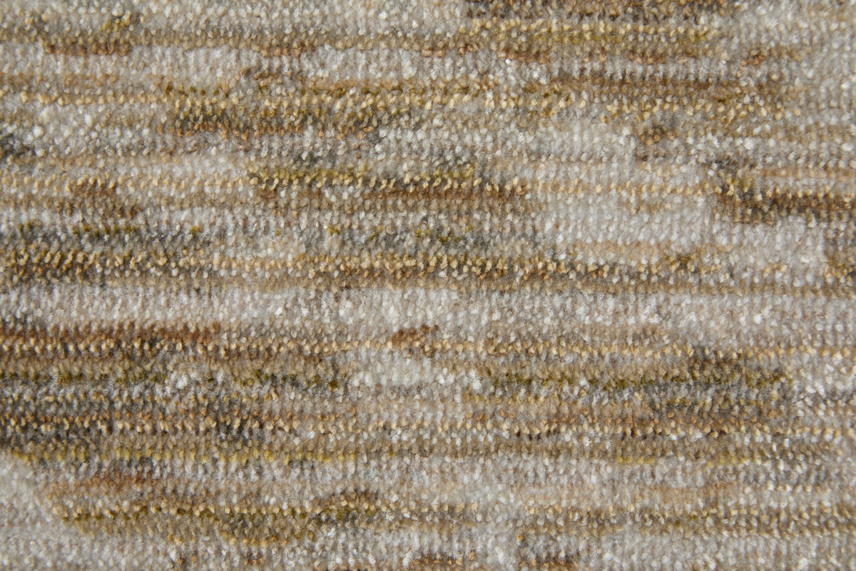 Greenwich Modern Abstract/Diamond/Distressed Tan/Ivory - Feizy Rug