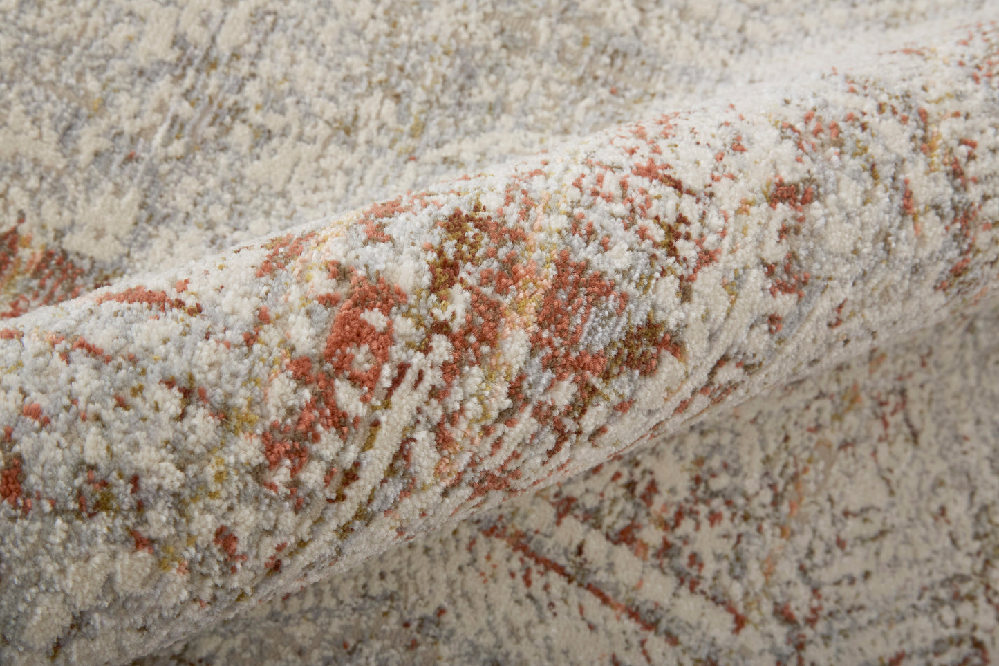 Kaia Transitional/Casual/Vintage Distressed/Medallion/Persian Tan/Ivory/Orange - Feizy Rug