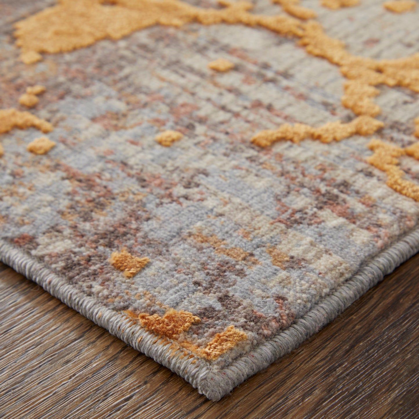 Pryor Modern/Casual/Bohemian & Eclectic Gold/Brown/Gray Accent Rug  Feizy Rugs Small Parcel,Feizy Rugs,Pryor,Gold/Brown/Gray,2' x 3',Accent Rug,Polyester/Viscose,Modern/Casual/Bohemian & Eclectic,Turkey