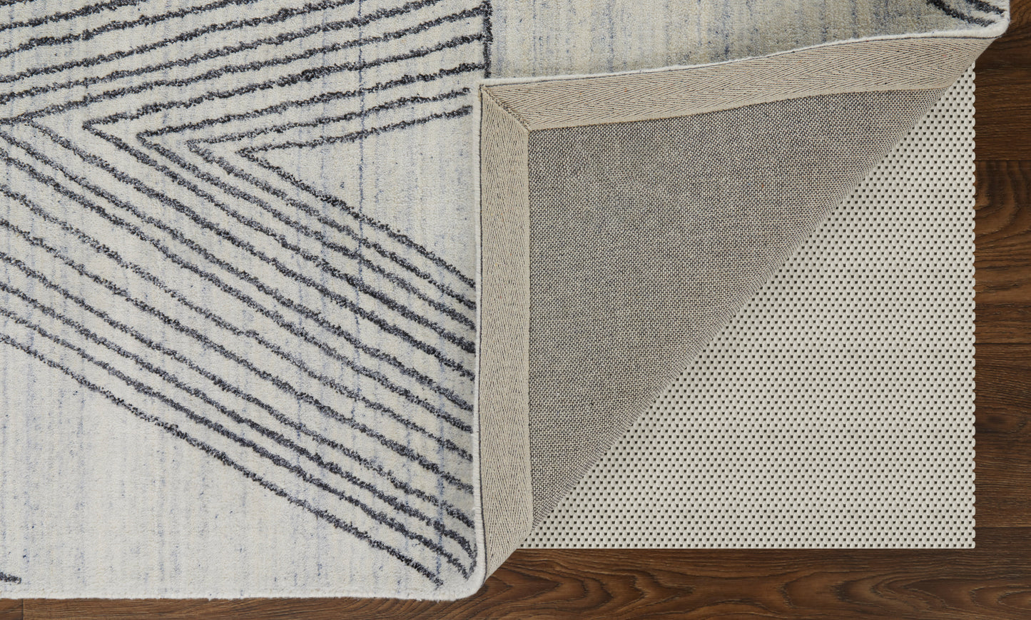 Whitton Modern/Industrial/Casual Ivory/Black Accent Rug