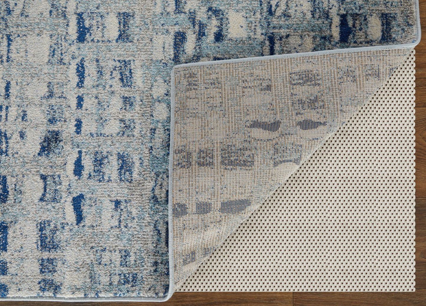 Edgemont Modern/Casual Abstract/Geometric Blue/Ivory - Feizy Rug