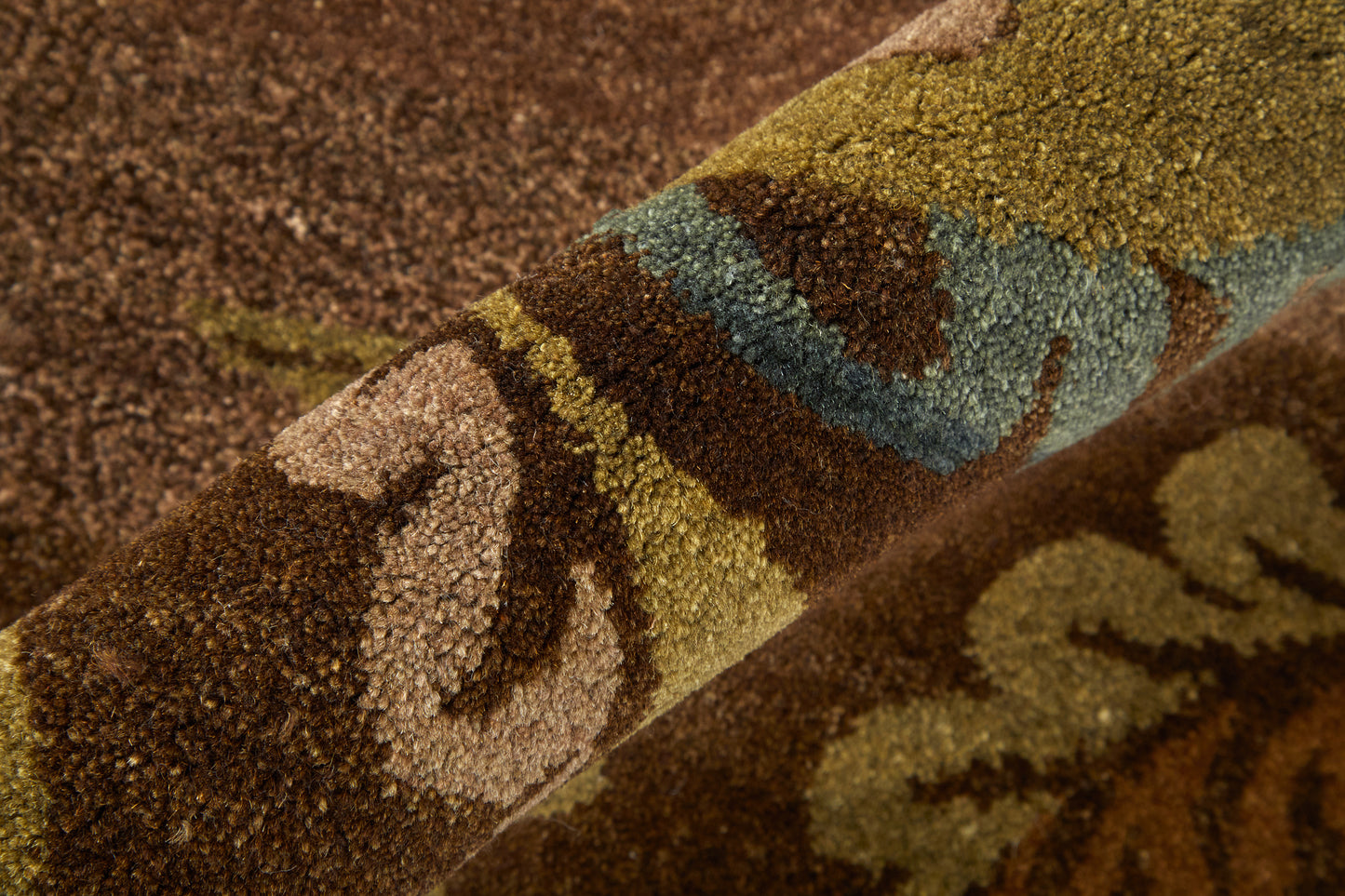 Amzad Transitional/Classic/Cottage Floral & Botanical/Paisley Brown/Tan/Green - Feizy Rug