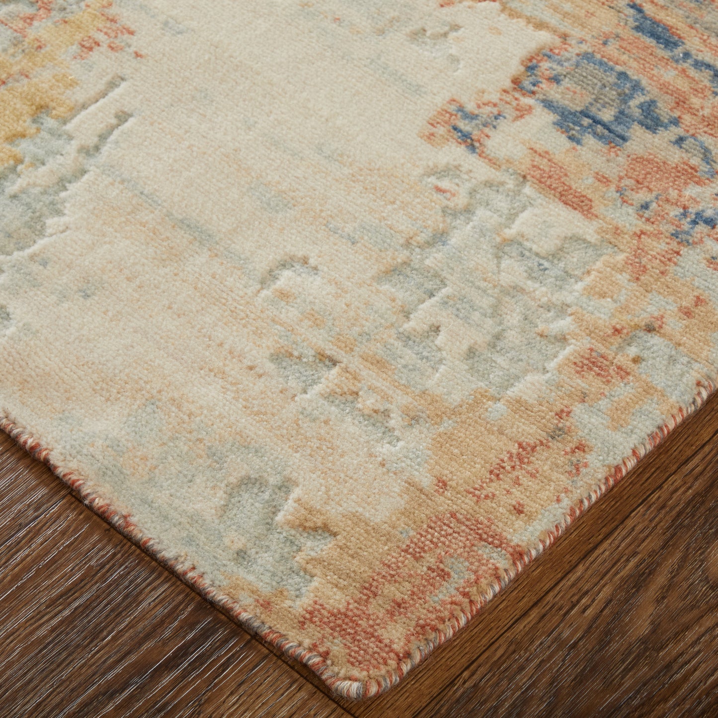 Jaxson Modern/Industrial/Bohemian & Eclectic Gray/Orange/Ivory Accent Rug