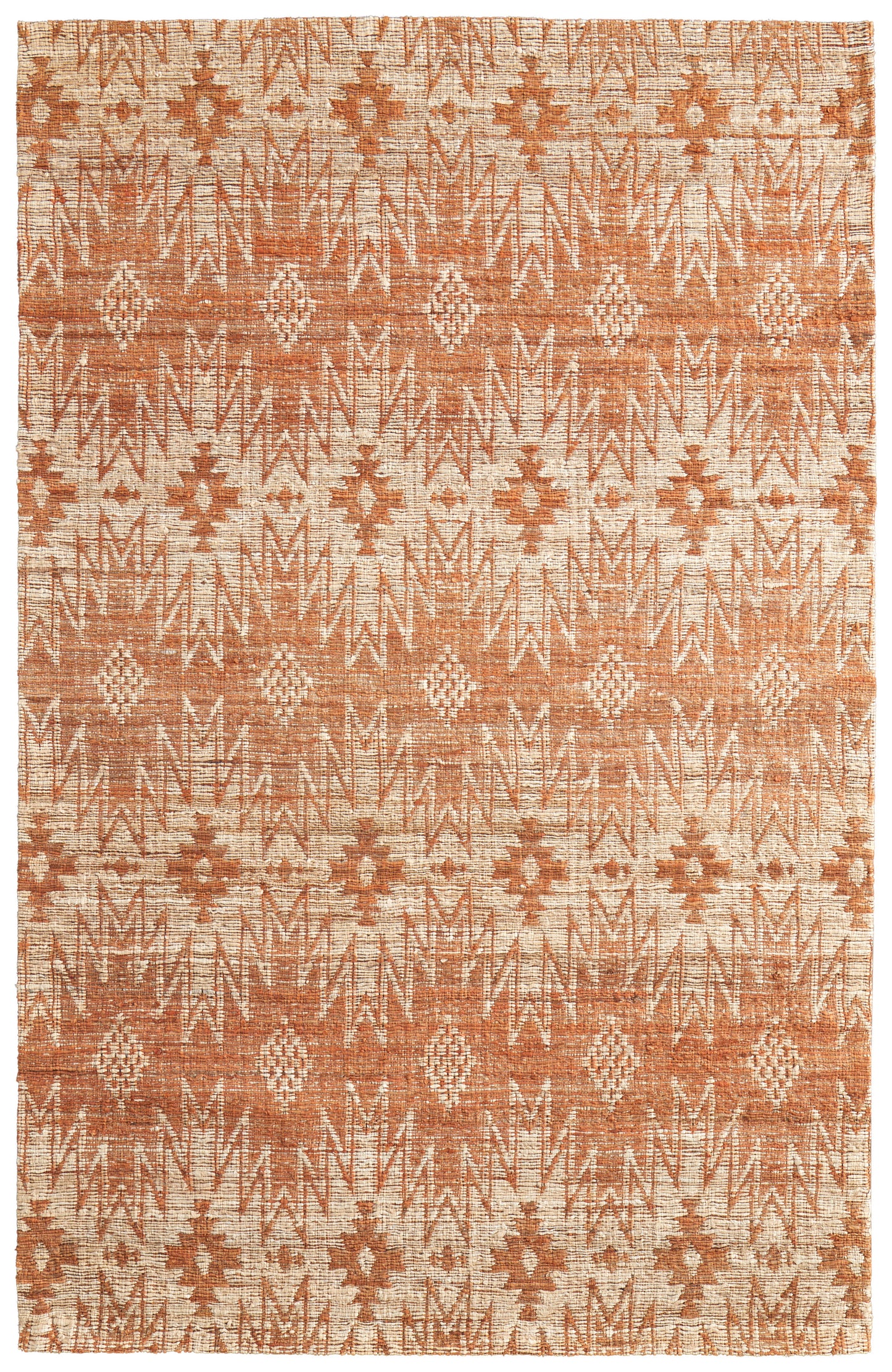 Lilliana Transitional/Global/Bohemian & Eclectic Geometric/Diamond Orange/Ivory/Tan - Feizy Rug