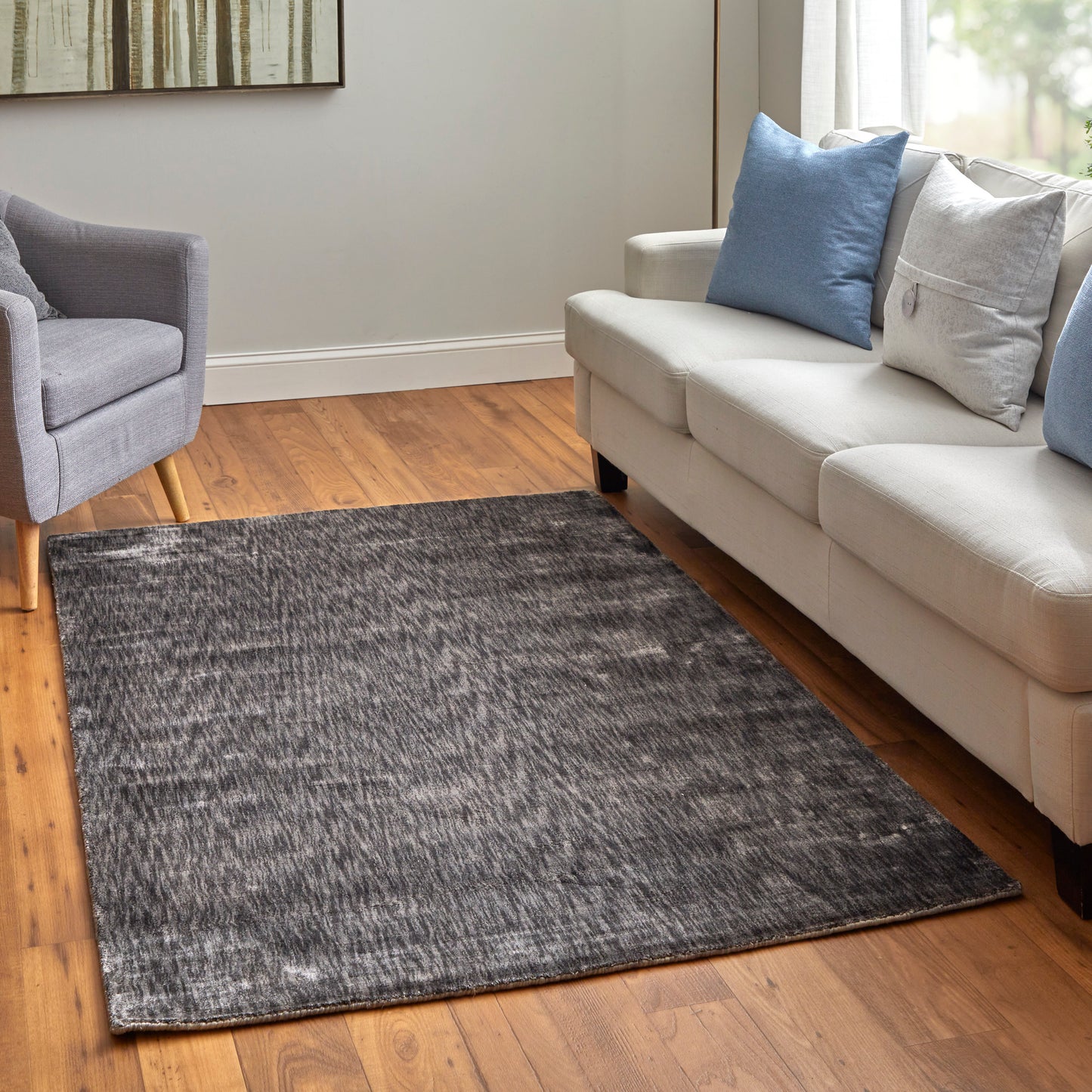 Marlowe Modern/Casual/Industrial Chevron/Abstract/Gradient & Ombre Gray/Taupe - Feizy Rug