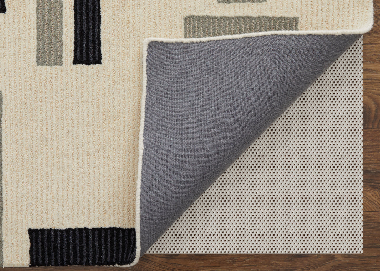 Maguire Transitional/Industrial/Mid-Century Modern Ivory/Taupe Area Rug