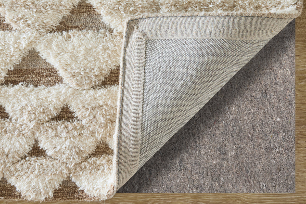Anica Modern/Bohemian & Eclectic/Global Geometric/Abstract Ivory/Taupe/Gray - Feizy Rug