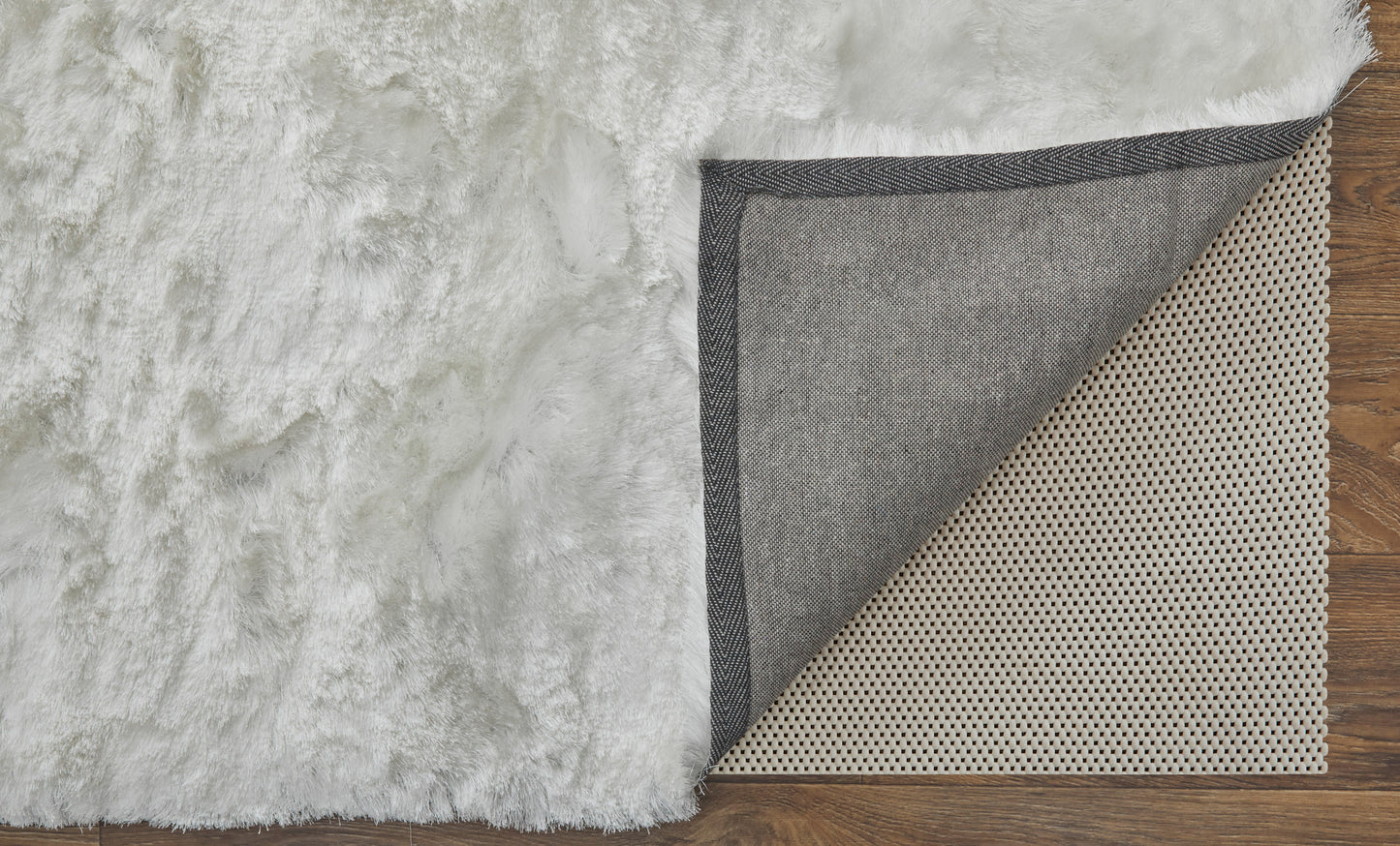 Indochine Modern/Luxury & Glam/Casual Solid White - Feizy Rug