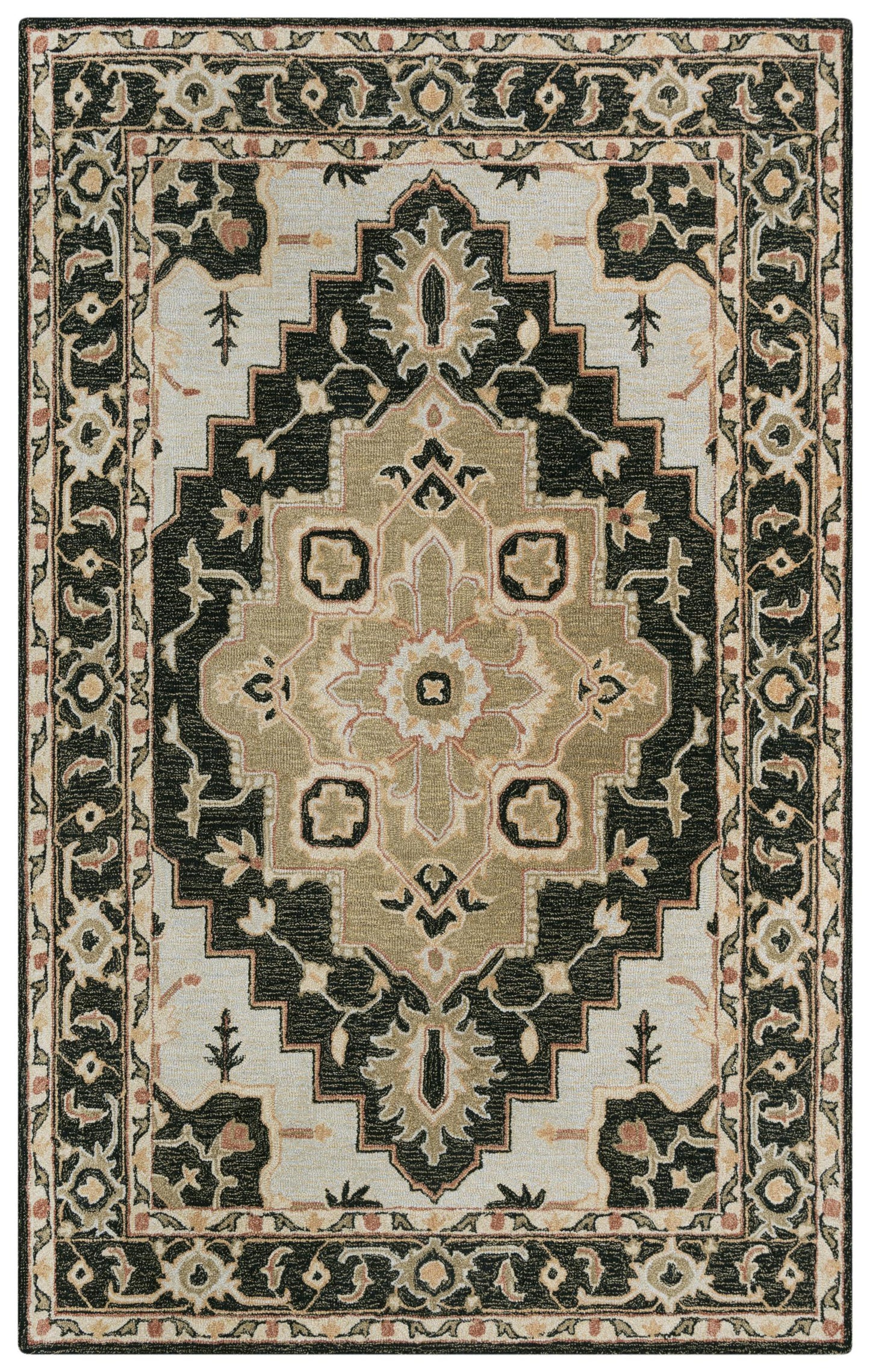 Conley A01102 Black Hand-Tufted Rug - Rizzy