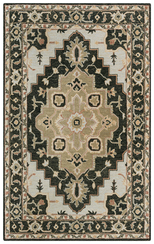 Conley A01102 Black Hand-Tufted Rug - Rizzy