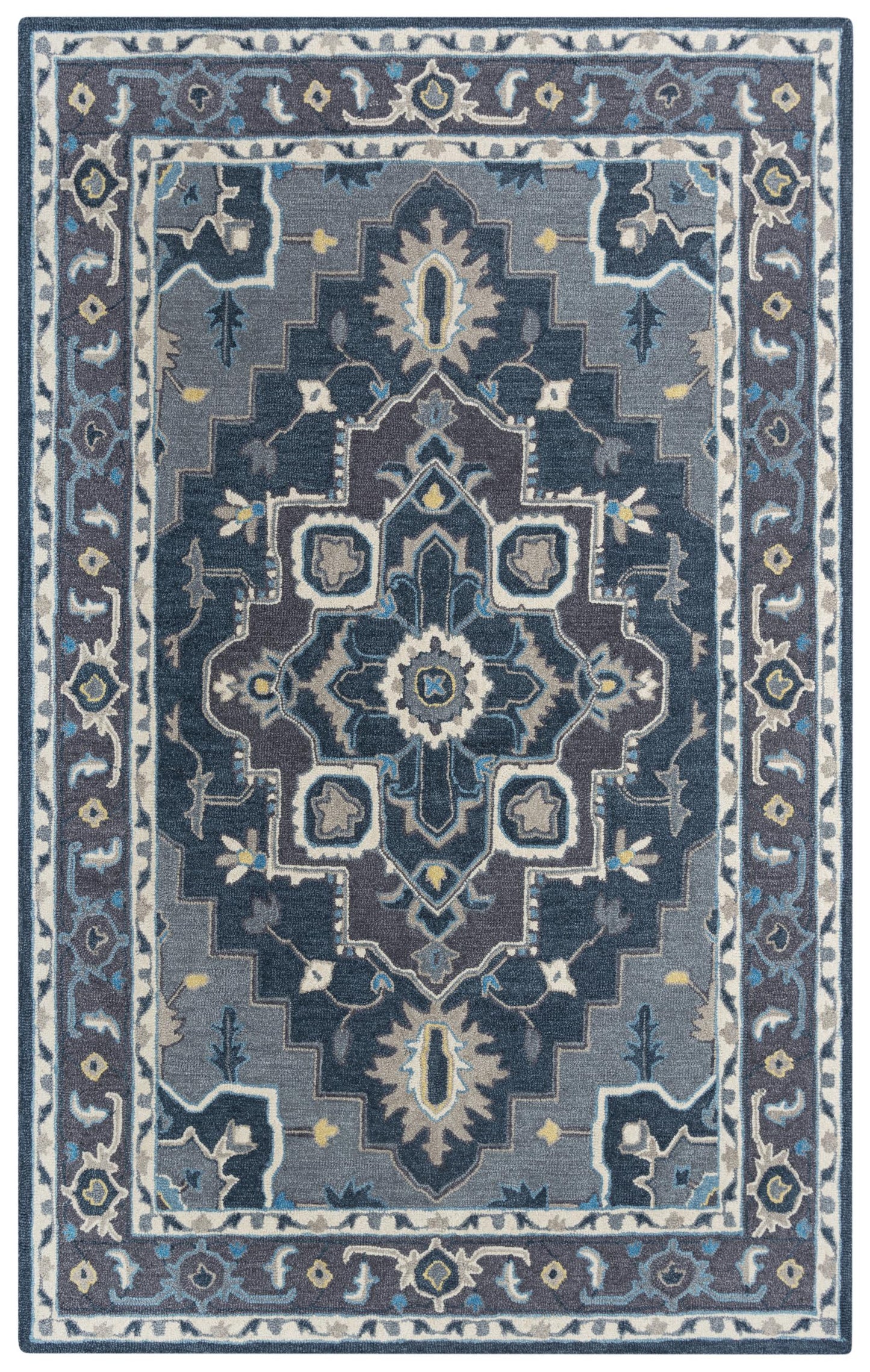 Conley A01103 Charcoal/Gray Hand-Tufted Rug - Rizzy