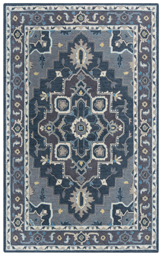 Conley A01103 Charcoal/Gray Hand-Tufted Rug - Rizzy