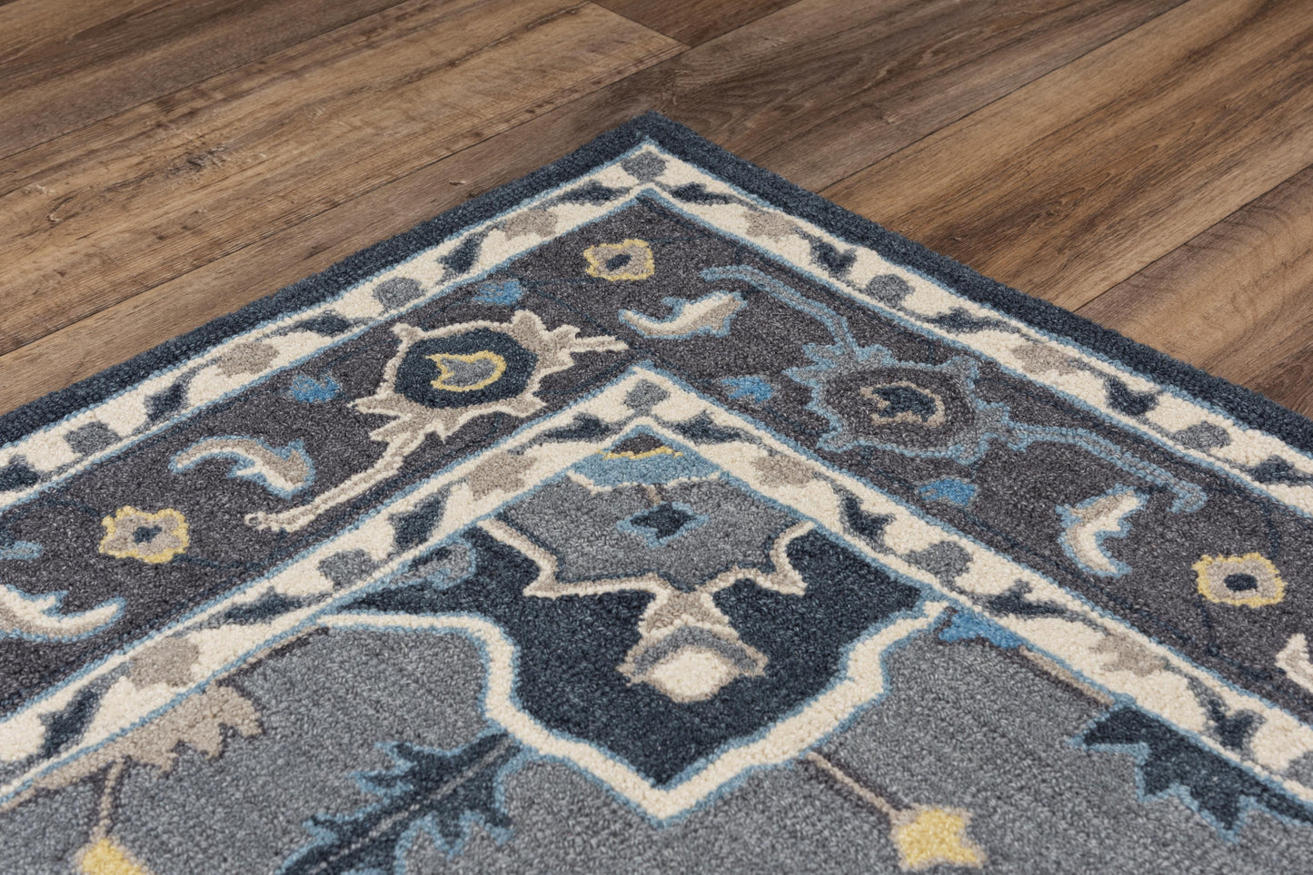 Conley A01103 Charcoal/Gray Hand-Tufted Rug - Rizzy