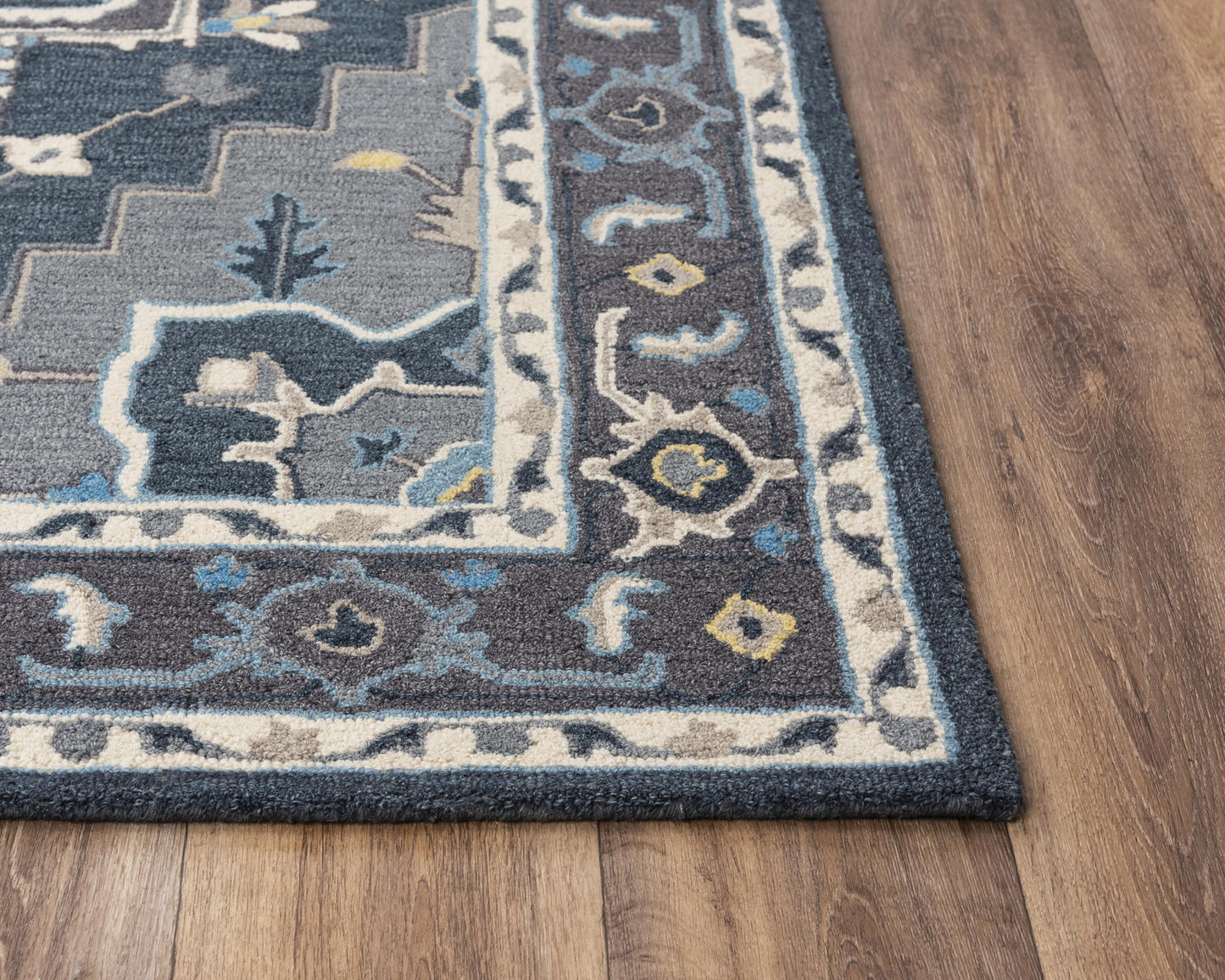 Conley A01103 Charcoal/Gray Hand-Tufted Rug - Rizzy