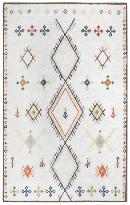 Catawba A02101 Beige/Multi Hand-Tufted Rug - Rizzy