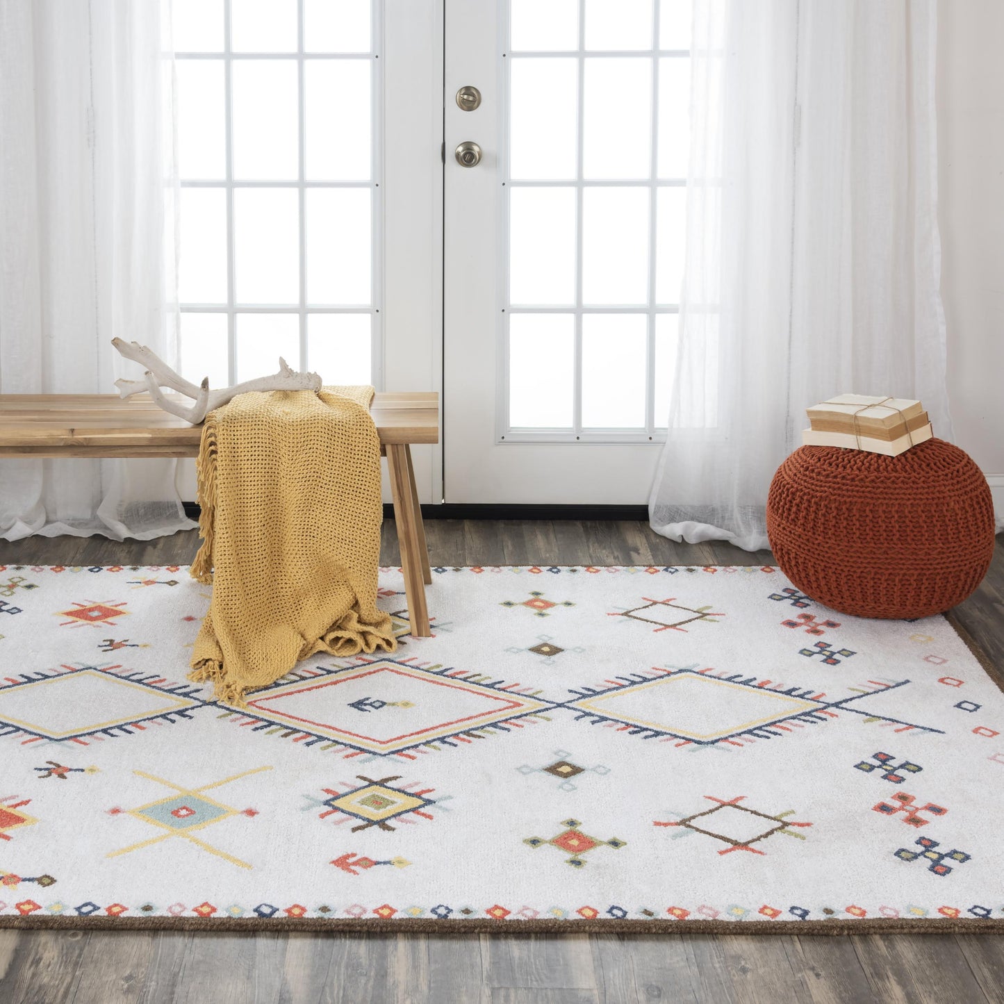 Catawba A02101 Beige/Multi Hand-Tufted Rug - Rizzy