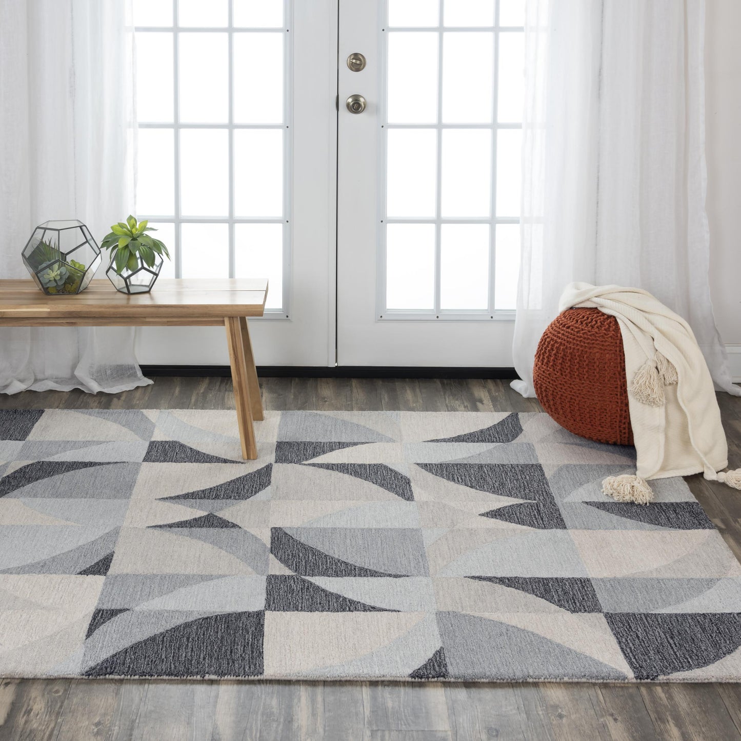 Midland A03102 Gray/Multi Hand-Tufted Rug - Rizzy
