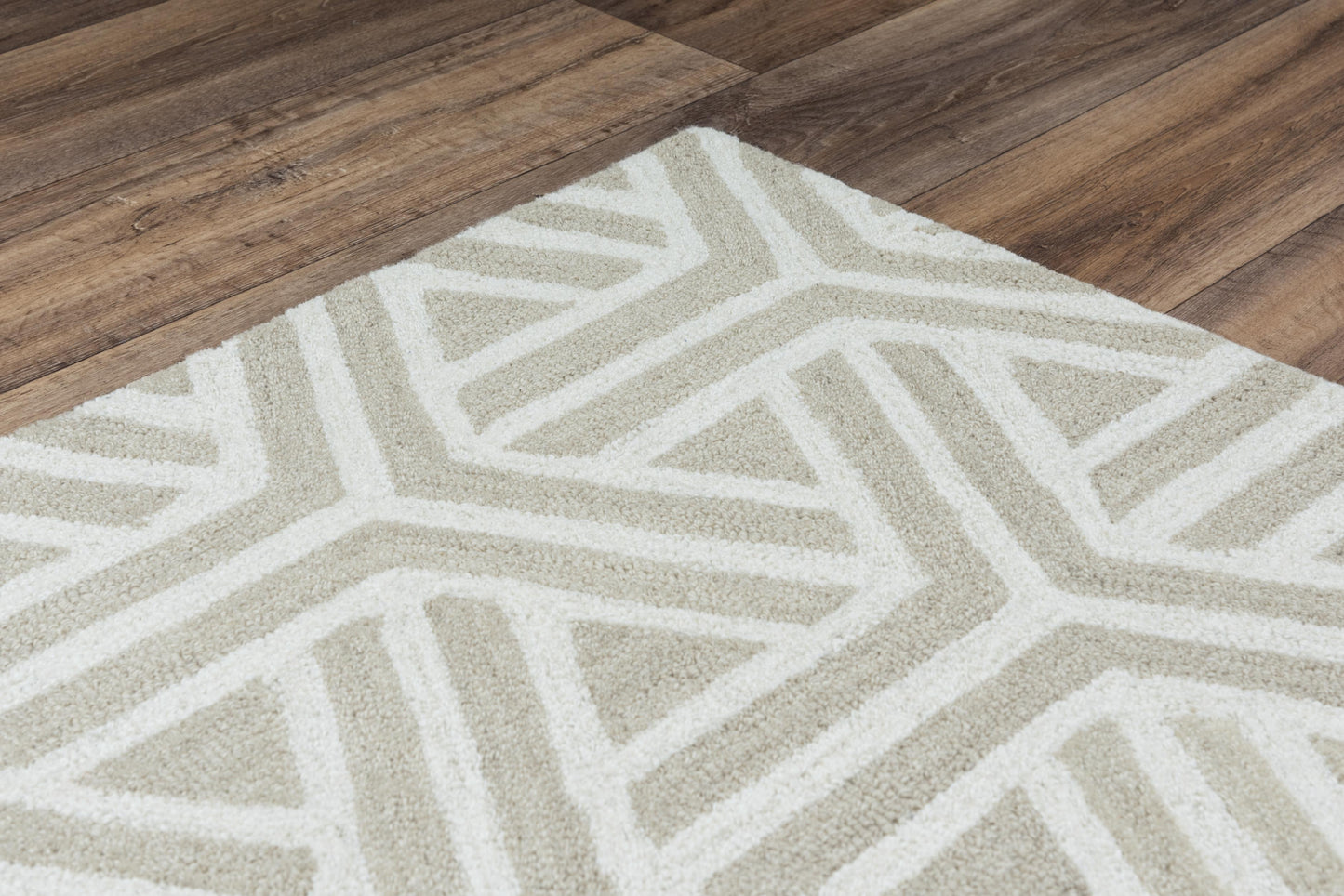 Ellis A04104 Ivory/Beige Hand-Tufted Rug - Rizzy