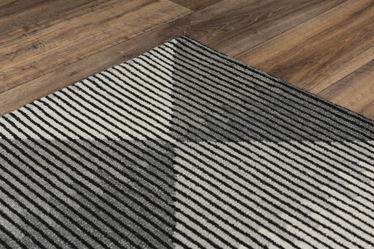 Addison A05101 Charcoal Hand-Tufted Rug - Rizzy