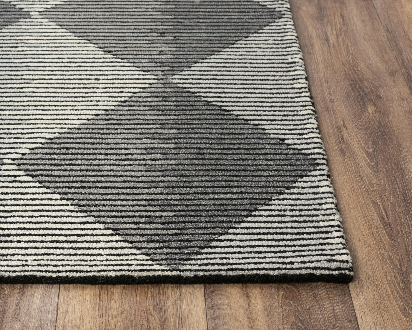Addison A05101 Charcoal Hand-Tufted Rug - Rizzy
