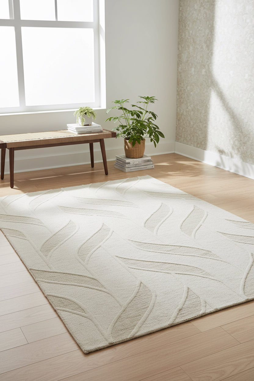 Lofton A07214 Ivory Hand-Tufted Rug - Rizzy