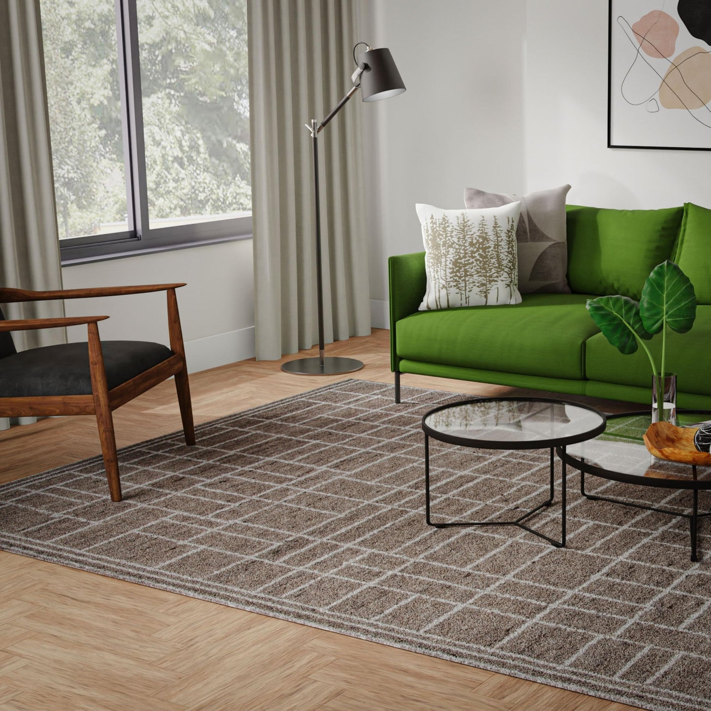 Lofton A07217 Brown Hand-Tufted Rug - Rizzy