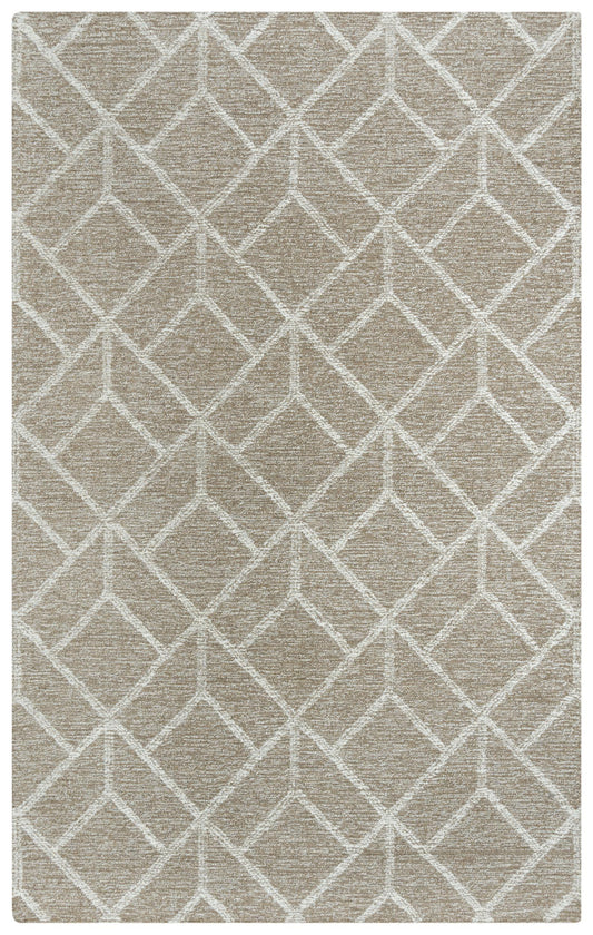 Avondale A08101 Brown/Ivory Hand-Tufted Rug - Rizzy
