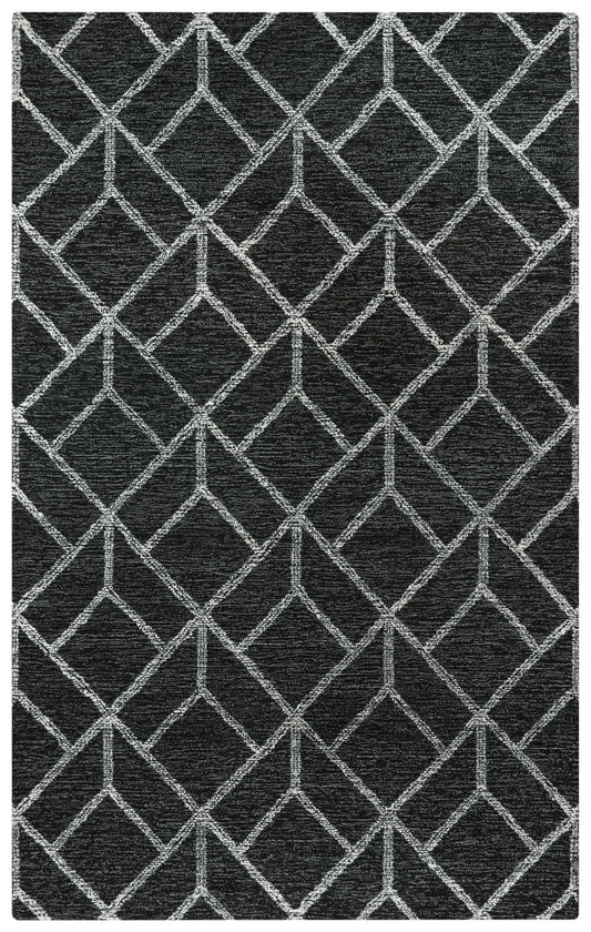 Avondale A08102 Charcoal/Ivory Hand-Tufted Rug - Rizzy
