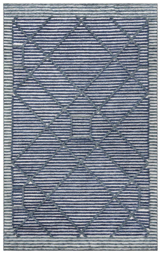 Vista A09110 Blue Hand-Tufted Rug - Rizzy