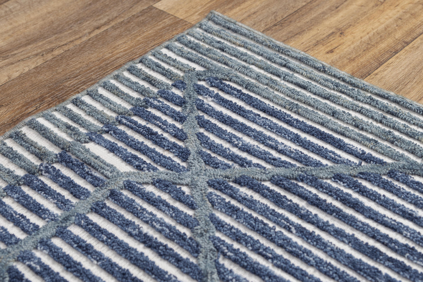Vista A09110 Blue Hand-Tufted Rug - Rizzy