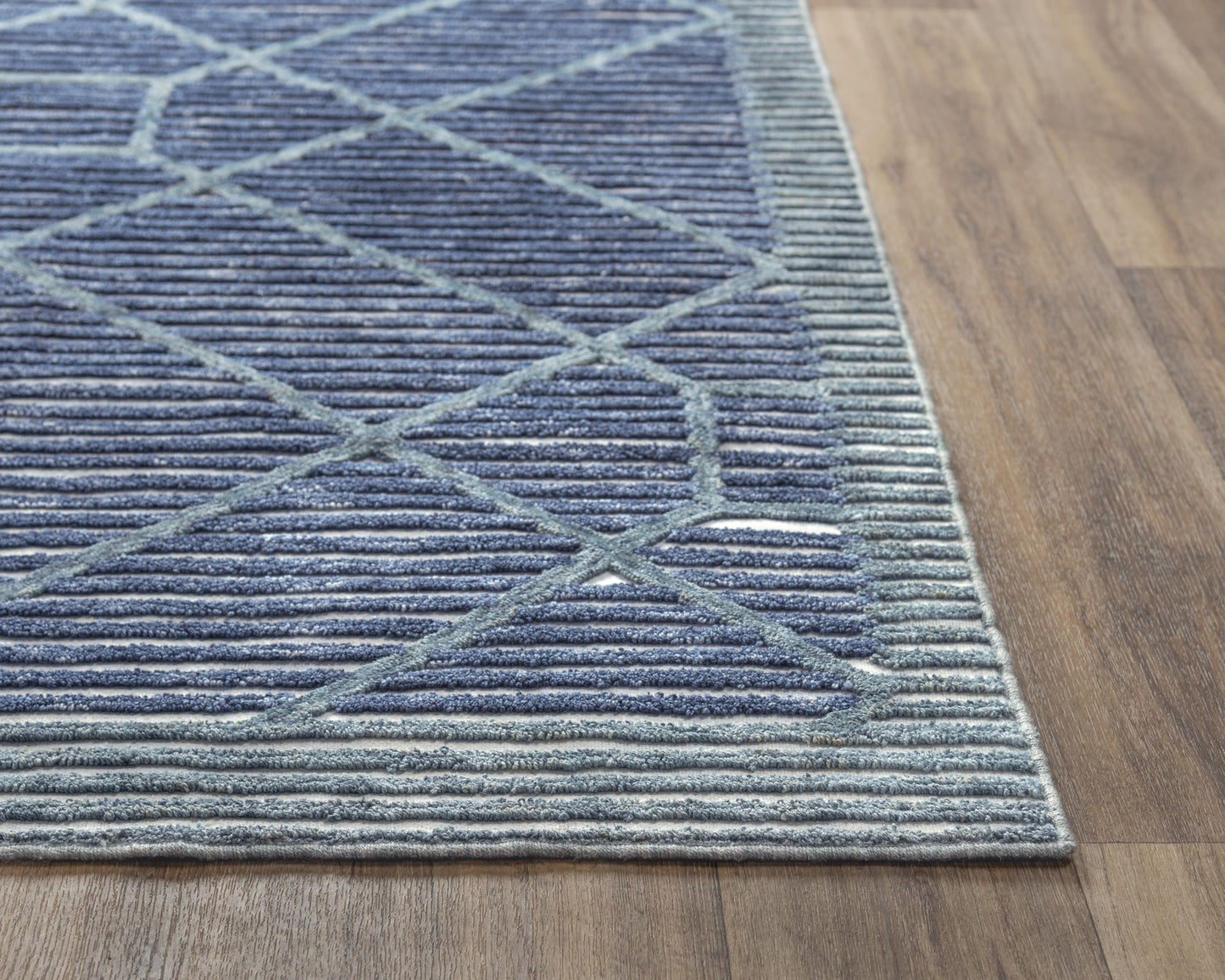 Vista A09110 Blue Hand-Tufted Rug - Rizzy