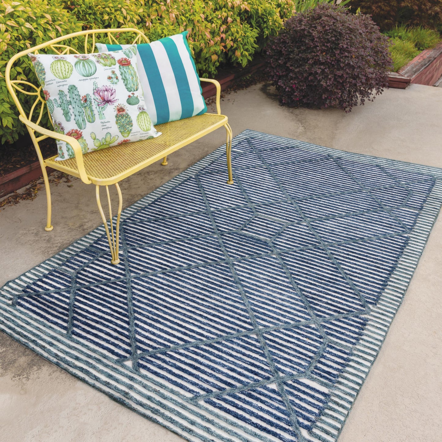 Vista A09110 Blue Hand-Tufted Rug - Rizzy
