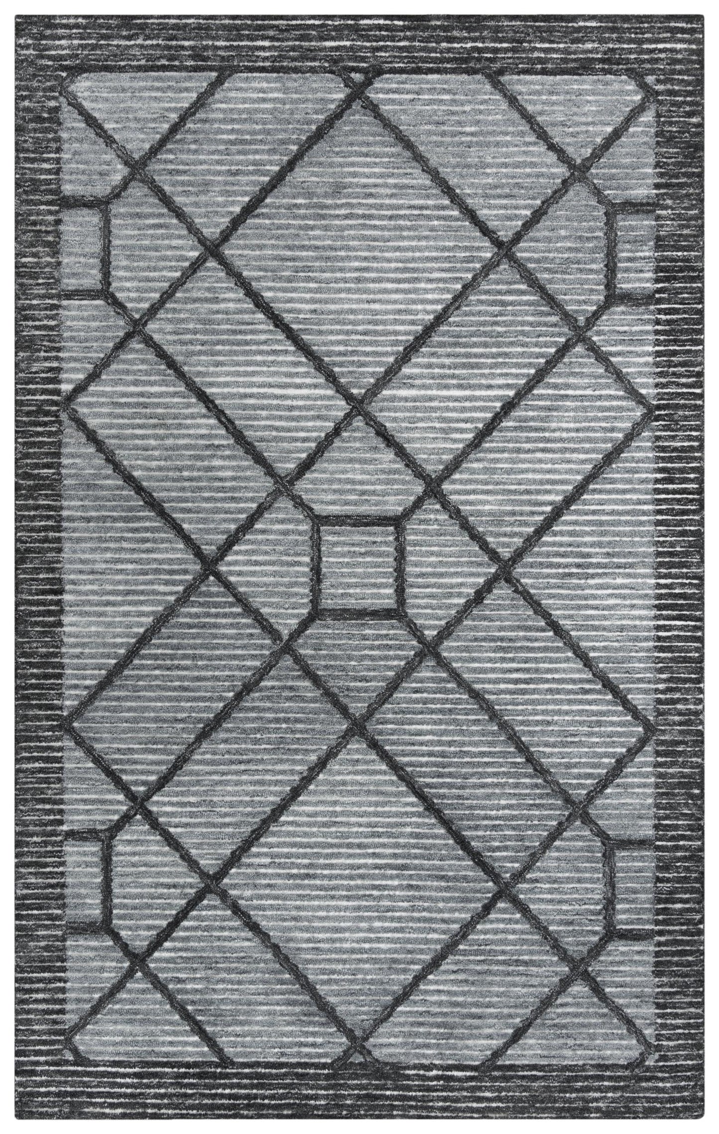 Vista A09112 Gray Hand-Tufted Rug - Rizzy