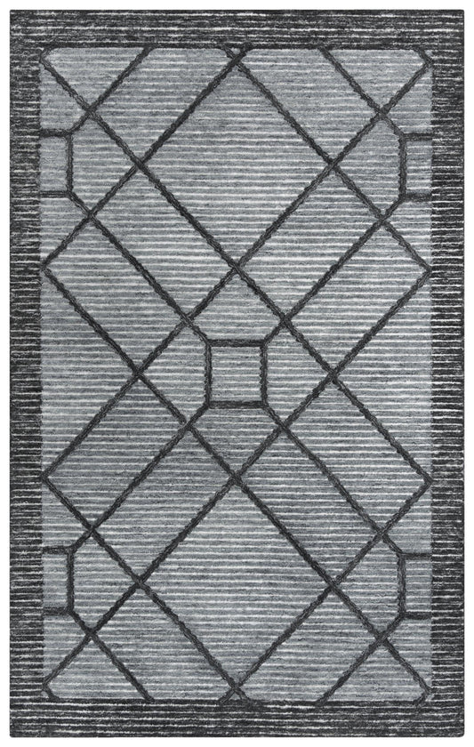 Vista A09112 Gray Hand-Tufted Rug - Rizzy